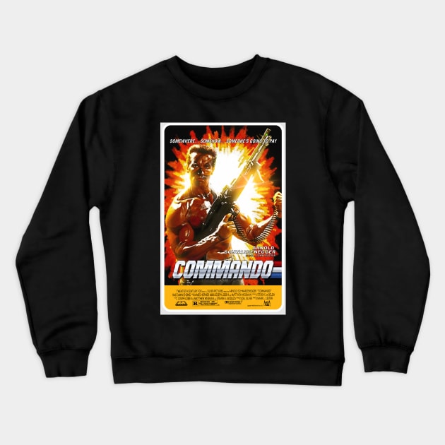 Commando alternate movie poster Crewneck Sweatshirt by UnlovelyFrankenstein